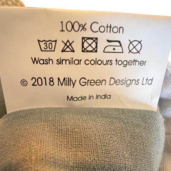 Milly Green 100% Cotton Scottie Tote Bag Snap Closure - Picture 5 of 7